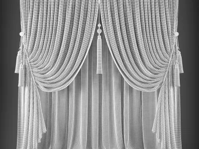 Curtain Low-poly 3D model 132