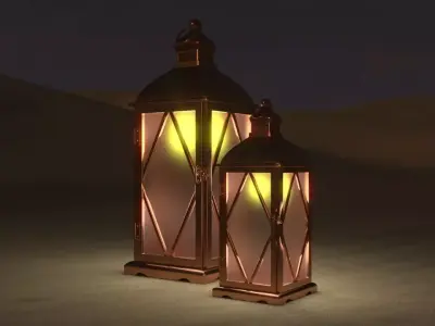 Traditional Arabic Lanterns 3D model