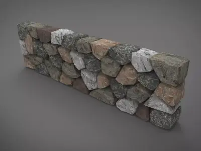 stone wall 3D print model