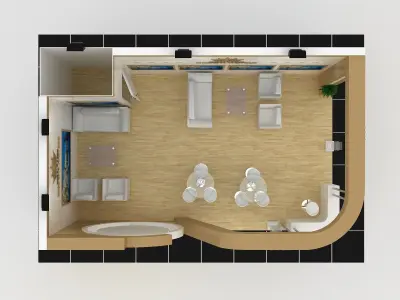 Side CRW Size 8 m x 5 m  Height 350 cm  3D model