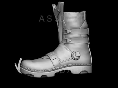 Sci fi shoes vol1 highpoly zbrush 3D model