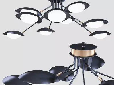 Maxim Lighting Scan 12 LED 9-Light Chandelier Low-poly 3D model