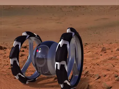 Futuristic research robot   3D model