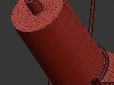 shibari three pendant lights hanging from wire frame 3D model