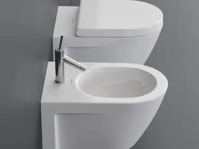 Duravit Starck 2 Wall-hung WC Low-poly 3D model