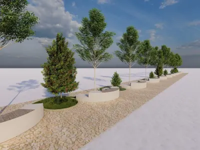 City park-Park-landscape 3D model get