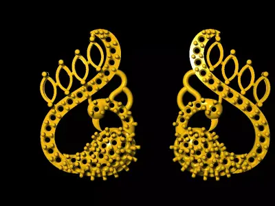  Tops earrings   3D print model