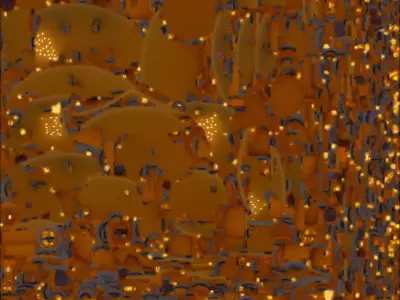 Magical Illuminated Sand Castle 3D Model Low-poly 3D model