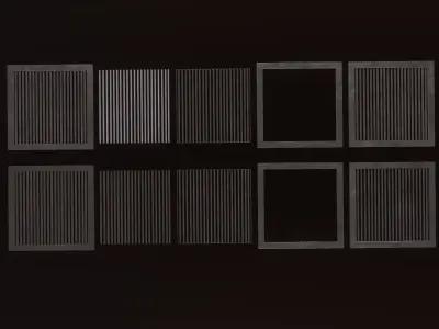 Grate Floor Small Pack FREE Free low-poly 3D model