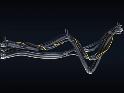 Cables and Wires set 3D model