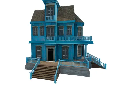 Building House Old Low-poly 3D model