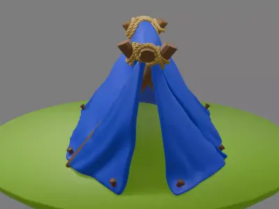 Tent Miniature 3D Printable STL 3D print model
