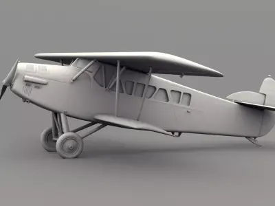 Plain biplane 3D print model