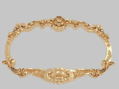 Classic frame of luxurious gold interior inlaid gold leaf CNC Texture