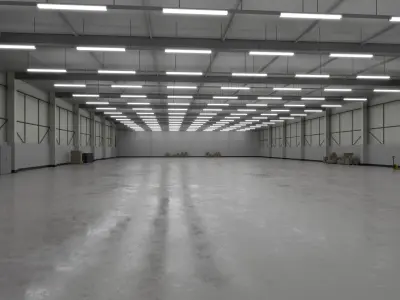 Industrial Warehouse Interior 3b Low-poly 3D model