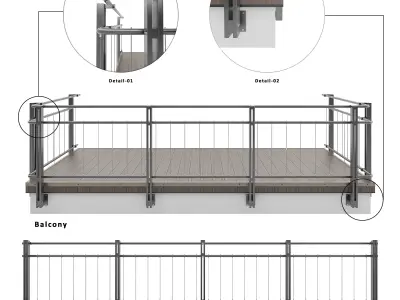 Cable Railing Collection 3D Model Pack