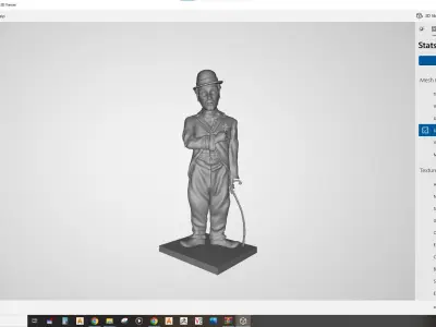 Charlie Chaplin statue 3D print model