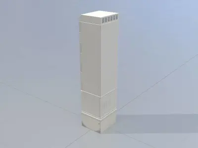 Cable distribution cabinet rotary handle 1 door 1410x340x320 Low-poly 3D model