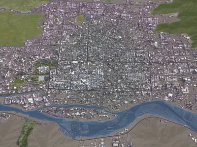 Lhasa - 3D City Model Low-poly 3D model