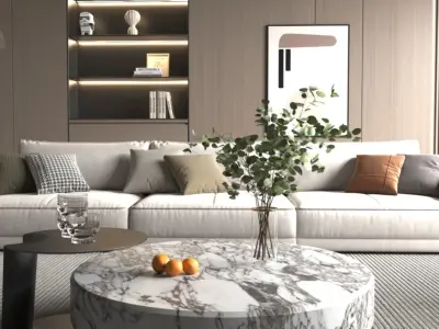 Modern living room-5 3D model