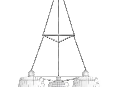 Troy Audiophile Chandelier Low-poly 3D model