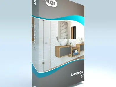 Bathroom 07 Low-poly 3D model