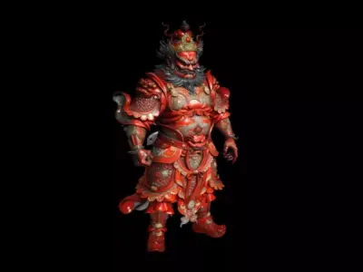 China Zhong Kui warrior  heavenly king night demon door god 3D model