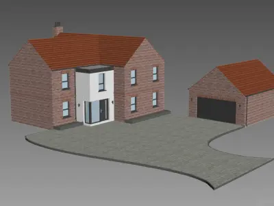 Brick House 3 3D model