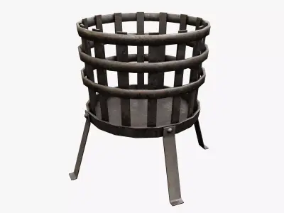 Iron Brazier Low-poly 3D model