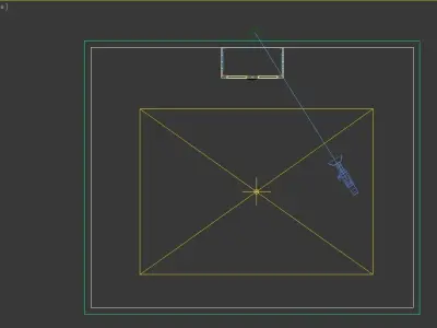 showcase cabinet with glass doors 3D model