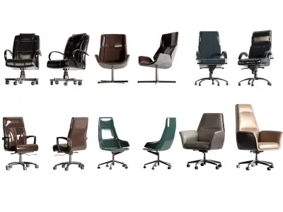 Office Chair 3D Model Low-poly 3D model