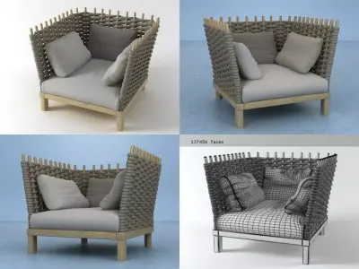 Wabi armchair 3D model