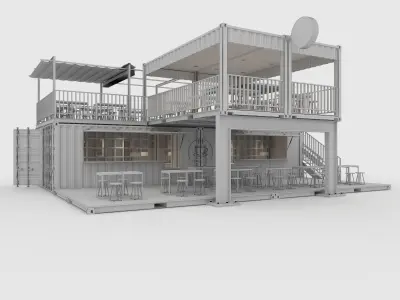 Container Cafe 1 3D model