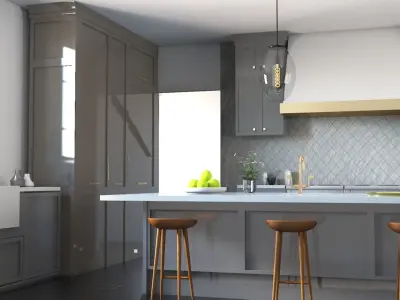Kitchen Design Low-poly 3D model