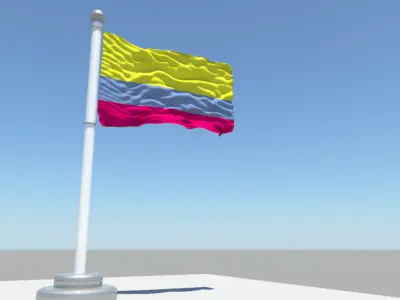 Colombia flag 3D model
