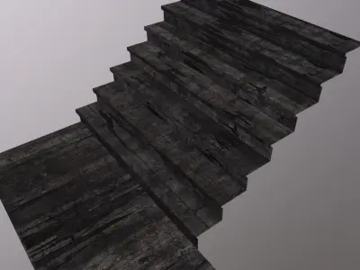 Stairs Court Entrance Low-poly 3D model