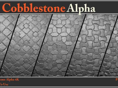 100 Cobblestone Alpha Maps - Video How To Use Texture