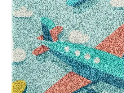 Kids Carpet Set 44 3D model