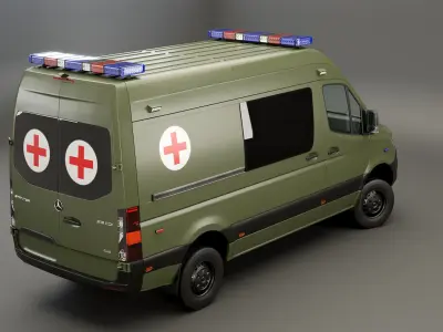  Mercedes Sprinter 4x4 Military Ambulance 