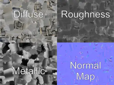 Bunker Buster Bomb Steel Exterior model pack Low-poly 3D model