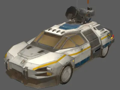 Next generation tanks armored vehicles radar vehicles Low-poly 3D model