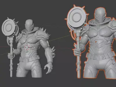 DarkMask Low-poly 3D model