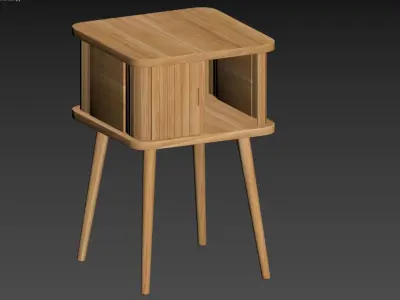 SIDE TABLE BARBIER NATURAL 3D model