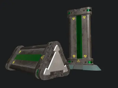 Scifi Fuel Cell Low-poly 3D model