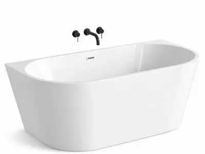 Apollo Modern Curved Bathtub Low-poly 3D model