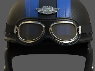 Helmet scifi military pilot fantasy armor  Low-poly 3D model