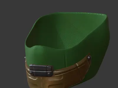Gas mask helmet 3d model scifi Low-poly  Low-poly 3D model 266