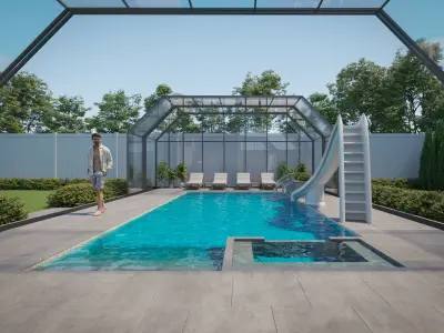 swimming pool render 3D model