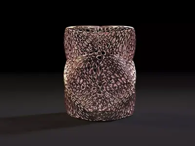 Vase heart Voronoi 3D print model