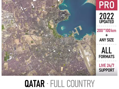 Qatar Low-poly 3D model